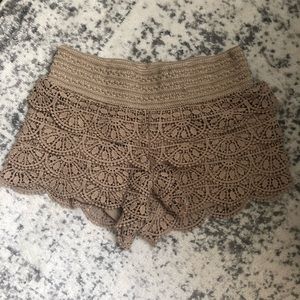 Crochet style shorts
